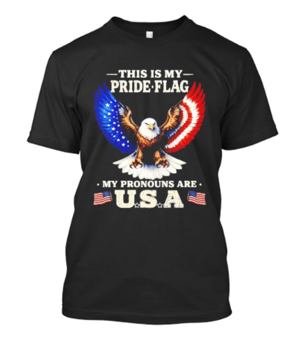 This Is My Pride Flag American Eagle My Pronouns Are USA T-Shirt