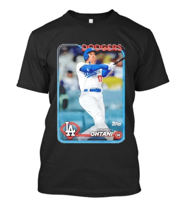 Topps Shohei Ohtani LA Dodgers Batter Neon Script T-Shirt