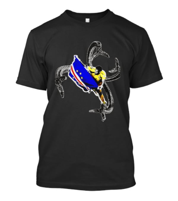 Vozinha Cape Verde National Team Doctor Octopus Mashup Soccer Flag Combination T-Shirt