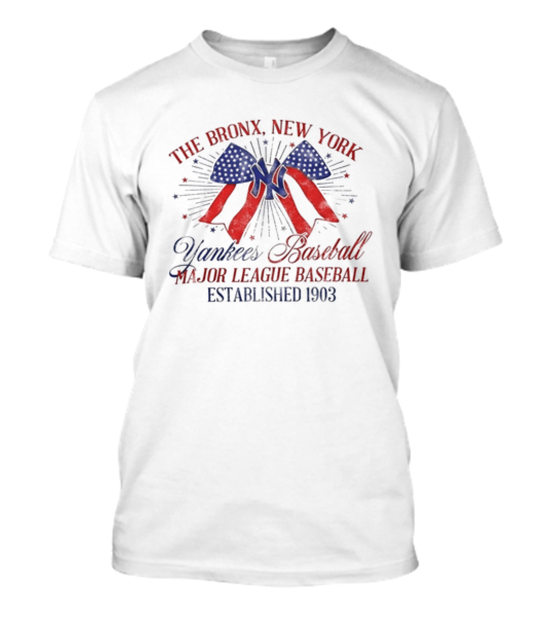 The Bronx New York Yankees Baseball Major League July 4th Established 1903 T-Shirt
