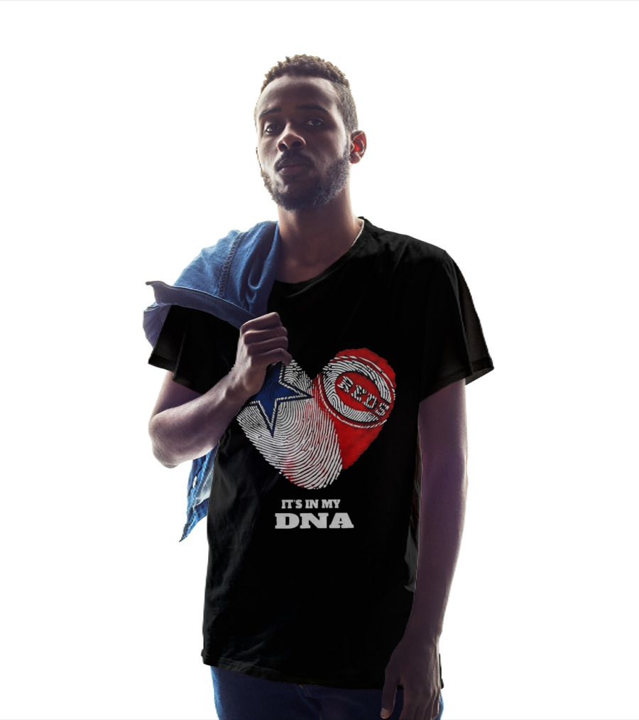 Dallas Cowboys Heart Cincinnati Reds It's In My DNA 2026 T-Shirt
