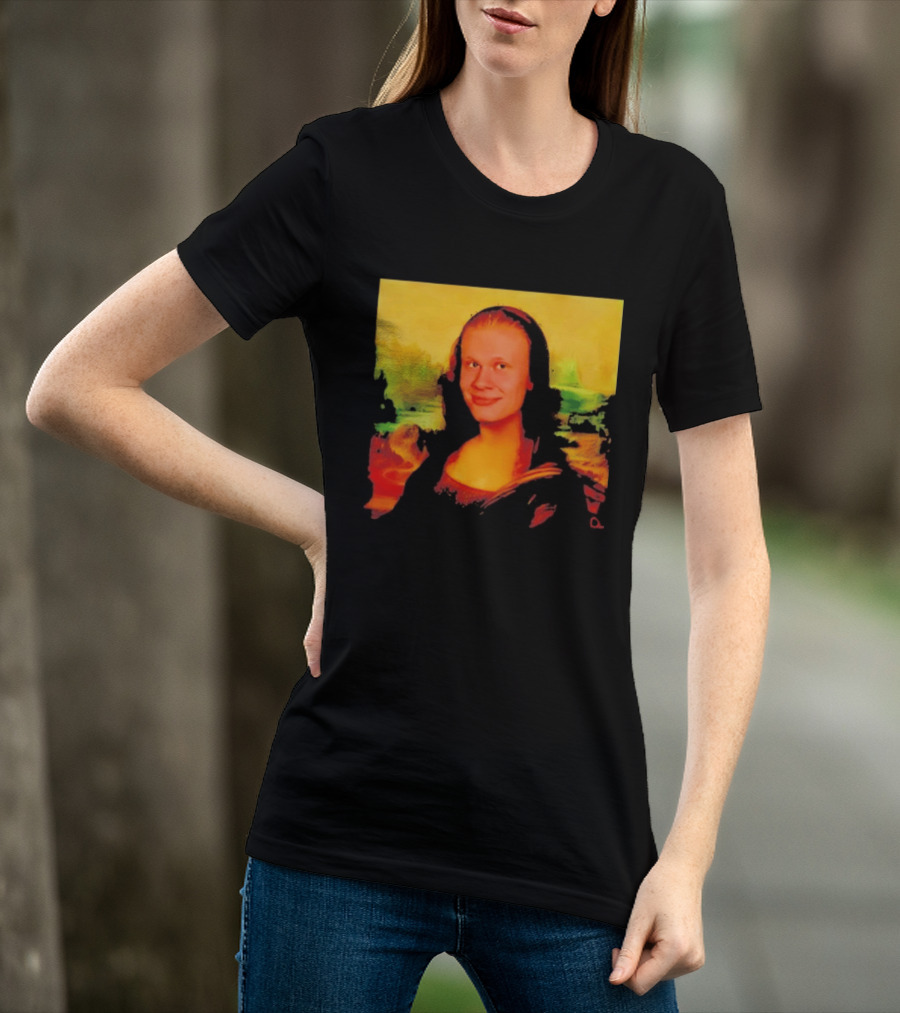 Mona Lisa Erling Haaland Manchester City Meme T-Shirt
