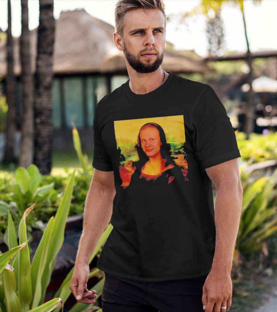 Mona Lisa Erling Haaland Manchester City Meme T-Shirt