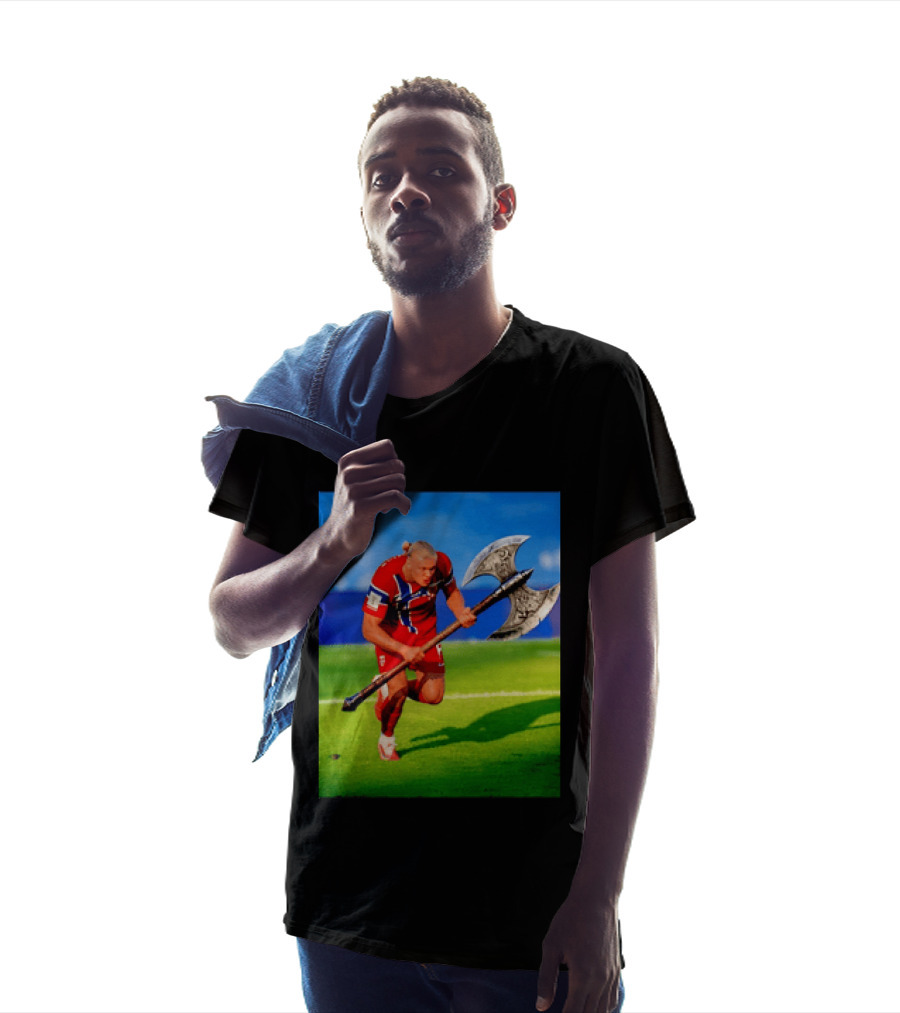 Erling Haaland Norway Viking Warrior Meme Football Team T-Shirt
