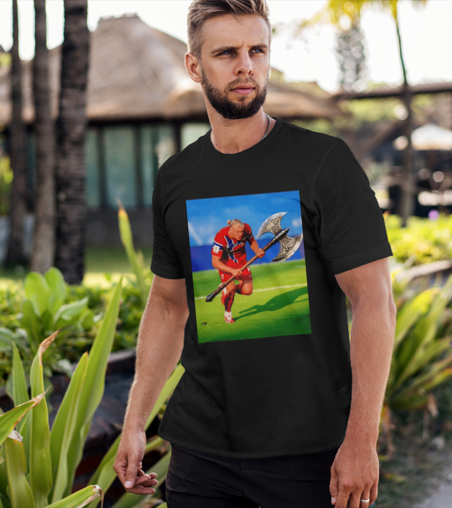 Erling Haaland Norway Viking Warrior Meme Football Team T-Shirt