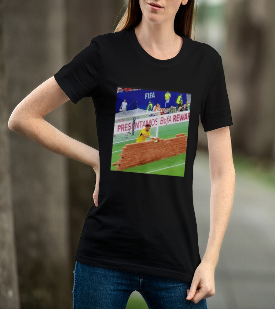 Vozinha Cape Verde FIFA Goalkeeper Meme Brick Wall Soccer Humor T-Shirt