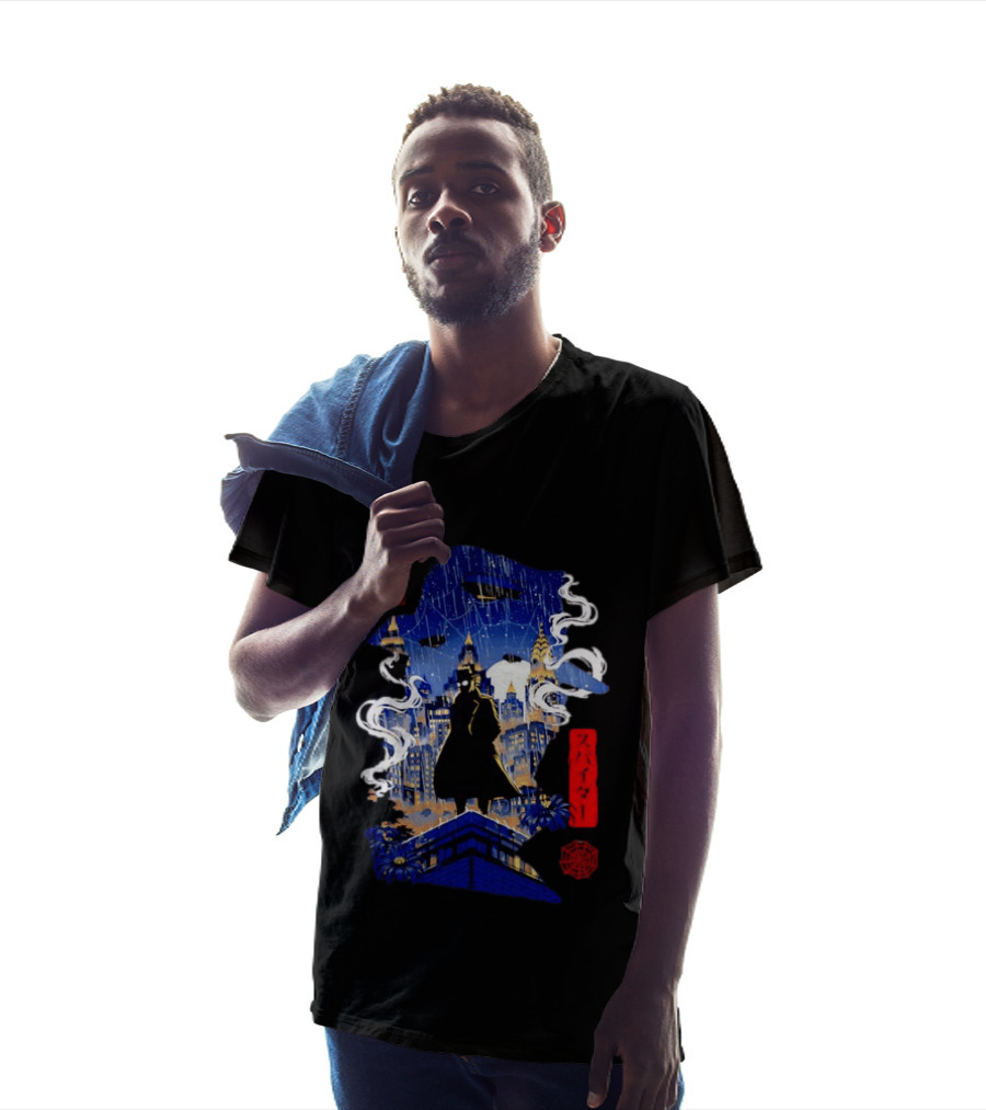 Spider Man Noir Marvel Spider Verse Cityscape Japanese T-Shirt