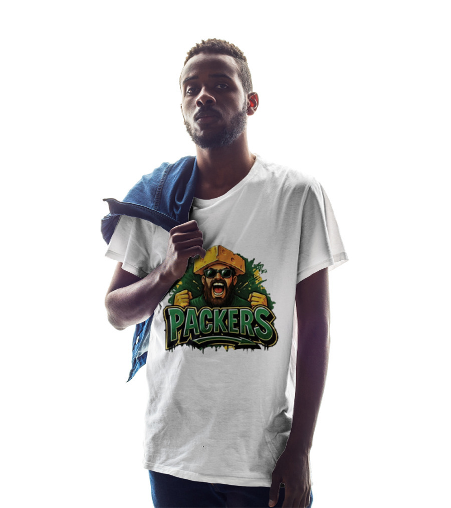 Packers Cheesehead Fan Graffiti T-Shirt