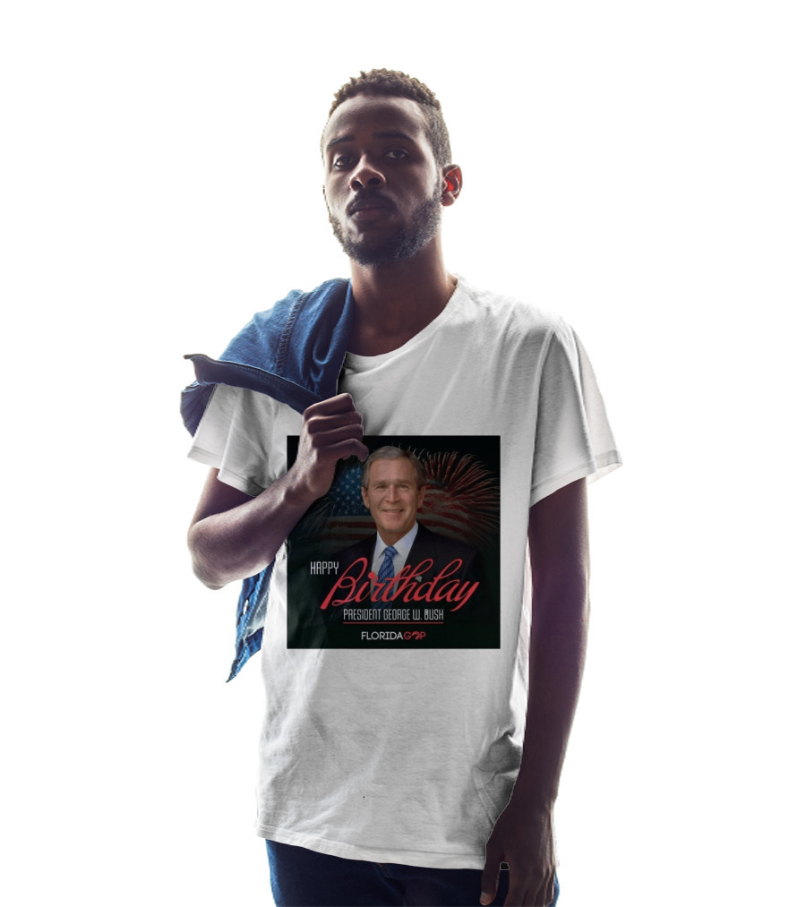 Happy Birthday President George W. Bush Florida GOP Fireworks Celebration T-Shirt