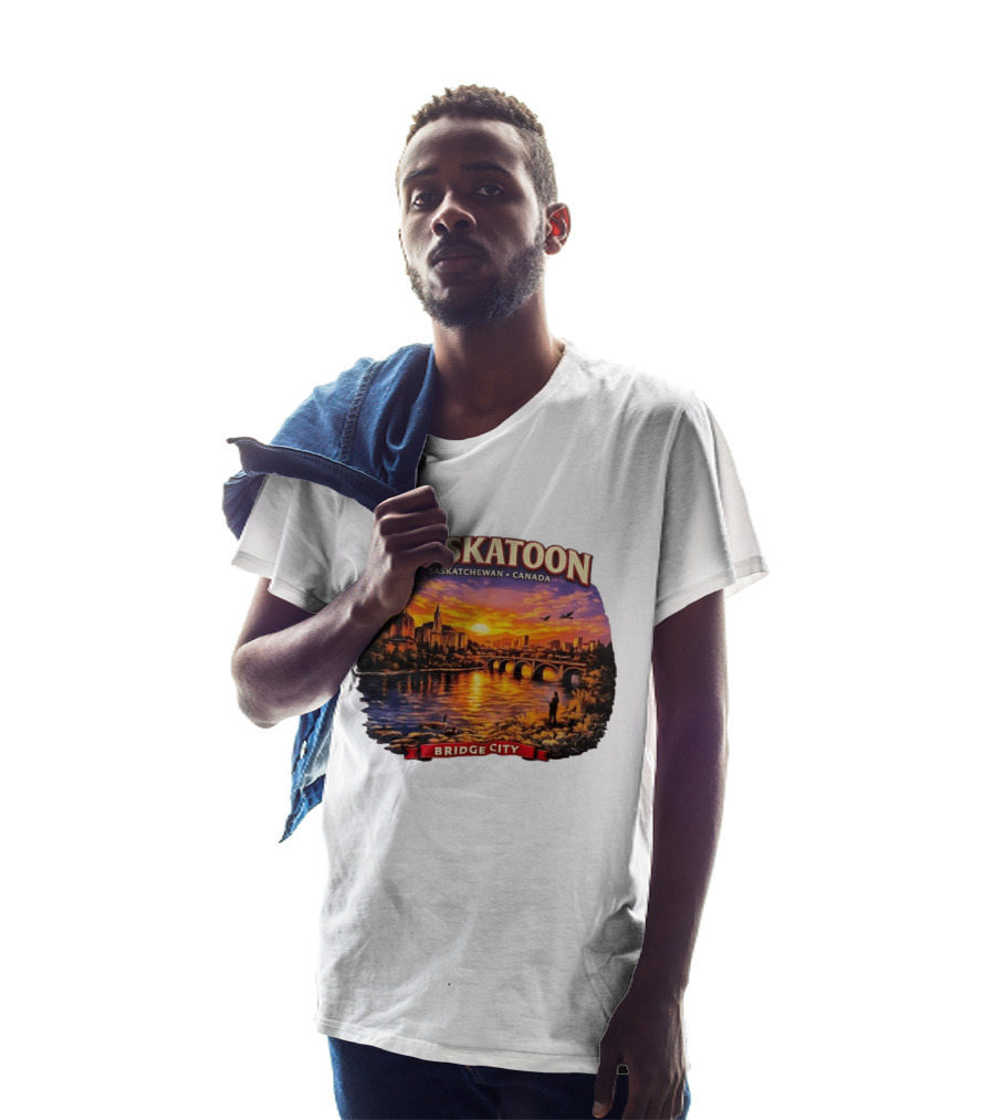Saskatoon Saskatchewan Canada Sunset Bridge City T-Shirt