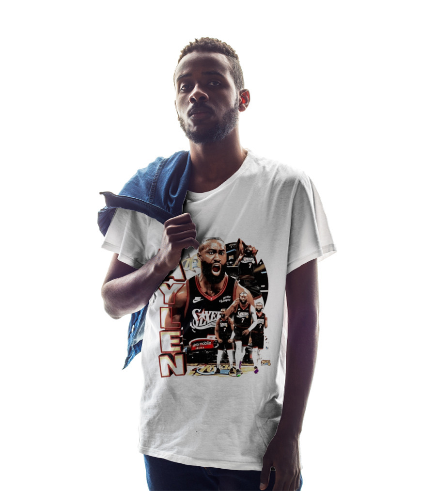 Jaylen Brown Nike 76ers Number 7 Bootleg Collage T-Shirt