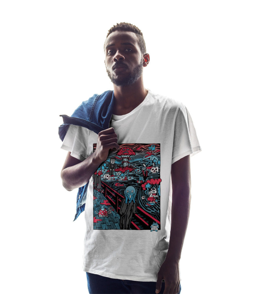 The American Scream Killer Acid Psychedelic Surrealist Edvard Munch Mashup T-Shirt
