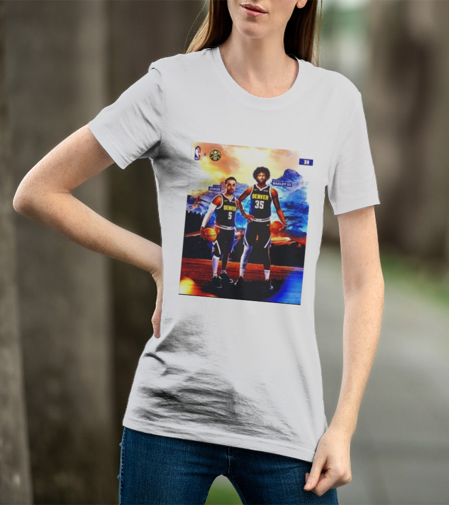 Denver Nuggets Tyus Jones Marvin Bagley III NBA Mountain T-Shirt