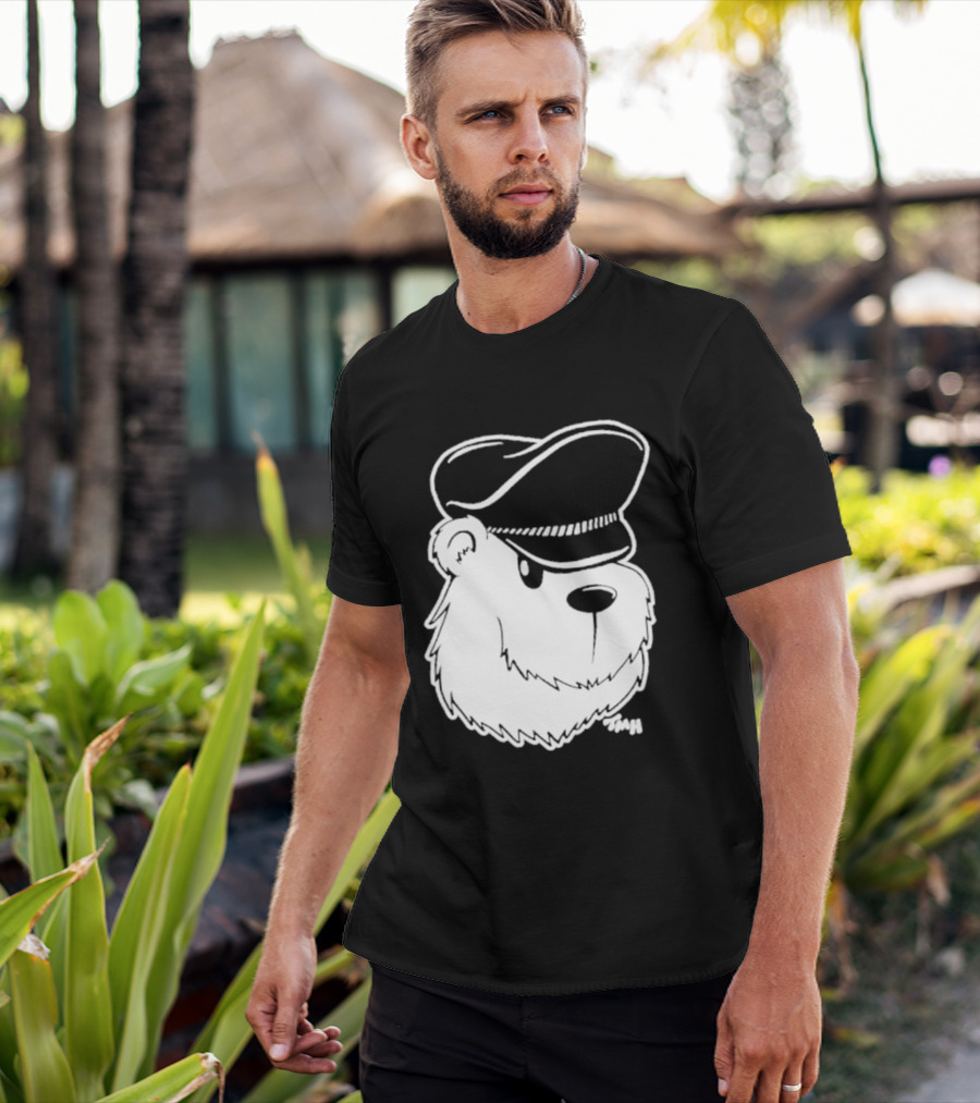 Bear With Police Officer Hat T-Shirt