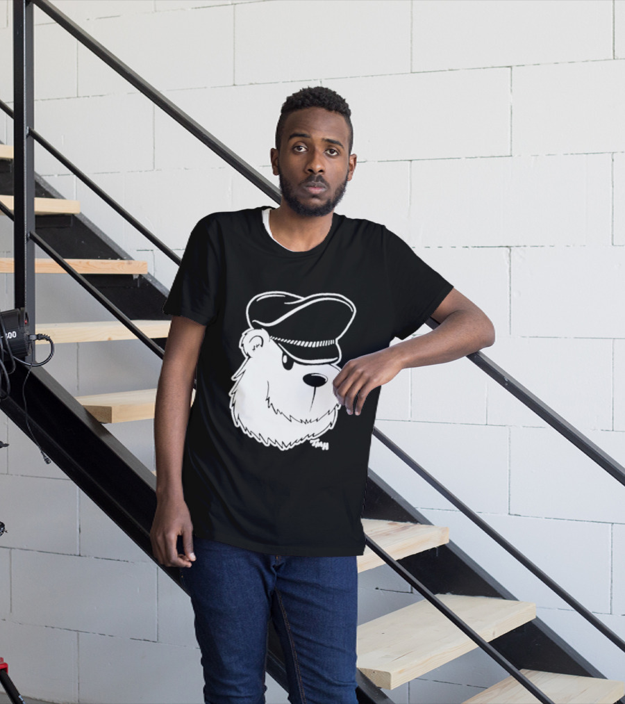 Bear With Police Officer Hat T-Shirt