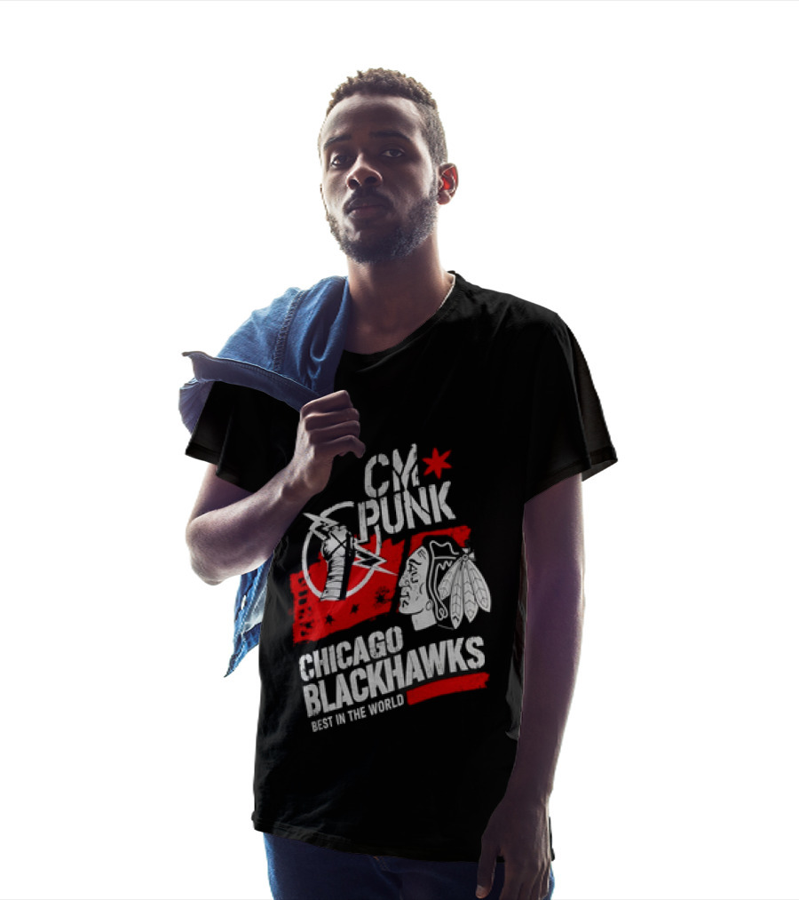 CM Punk Chicago Blackhawks Best In The World T-Shirt