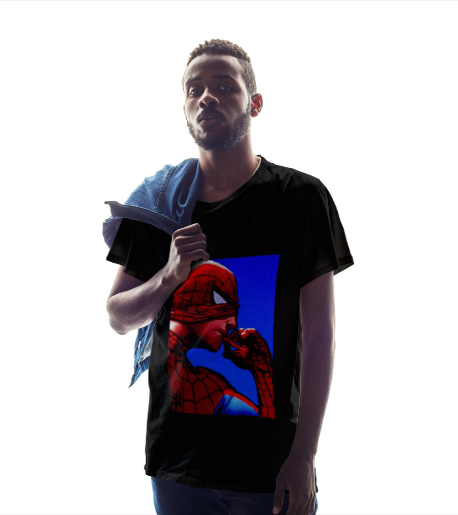 Spider Man Smoking Reaction Meme Awkward Superhero T-Shirt