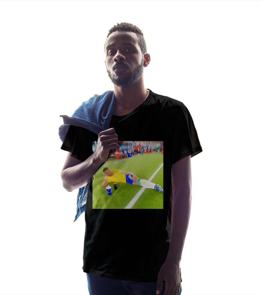 Neymar Jr Brazil Number 10 Relaxing Pitch Meme Iconic Soccer Moment T-Shirt