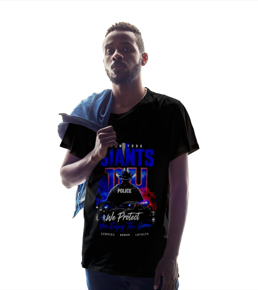New York Giants Police We Protect You Enjoy The Game Service Honor Loyalty T-Shirt