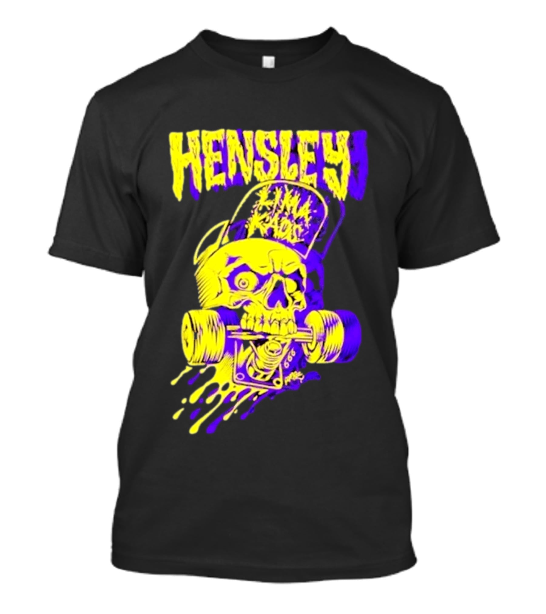 Hensley Lima Kaos Skull Skateboarding T-Shirt