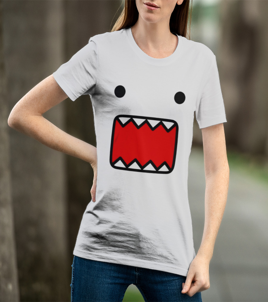 Domo Face Red And Pink Contrast T-Shirt