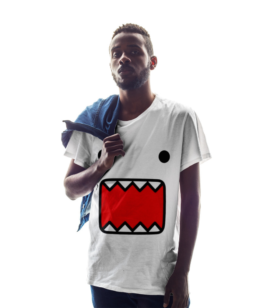 Domo Face Red And Pink Contrast T-Shirt