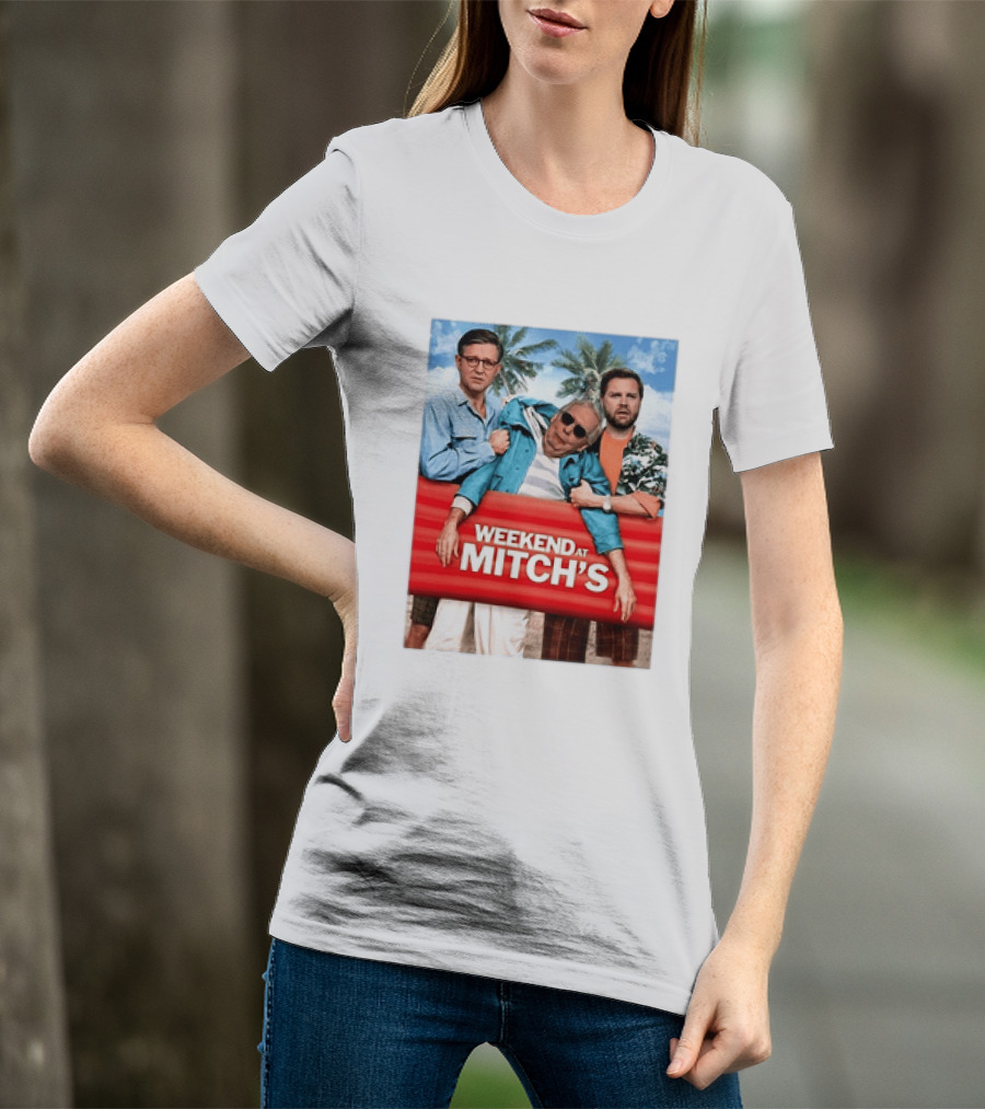 Weekend At Mitch's Meme Mitch McConnell Tropical Comedy T-Shirt