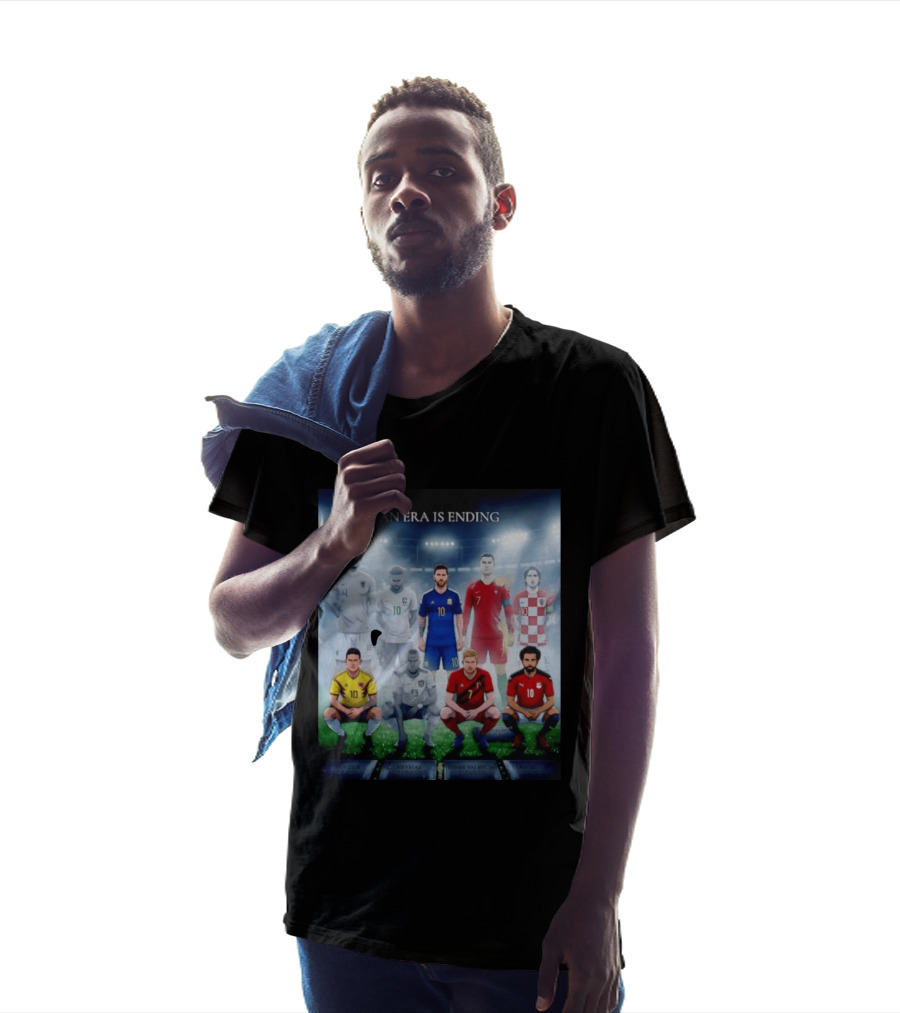 An Era Is Ending Football Legends Messi Ronaldo Neymar Modrić Salah Hazard Valencia Ramos T-Shirt