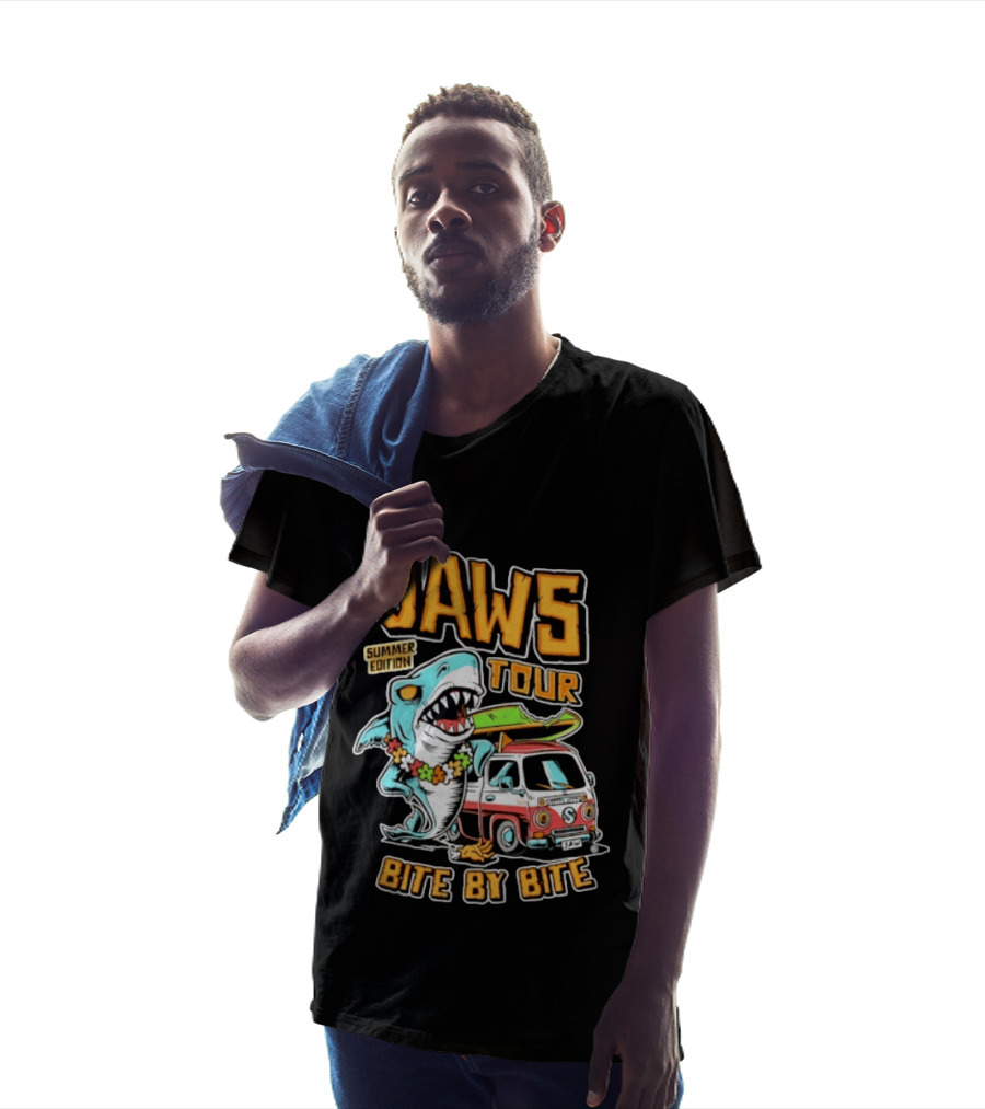 Jaws Tour Summer Edition Bite By Bite Surf Van Adventure T-Shirt
