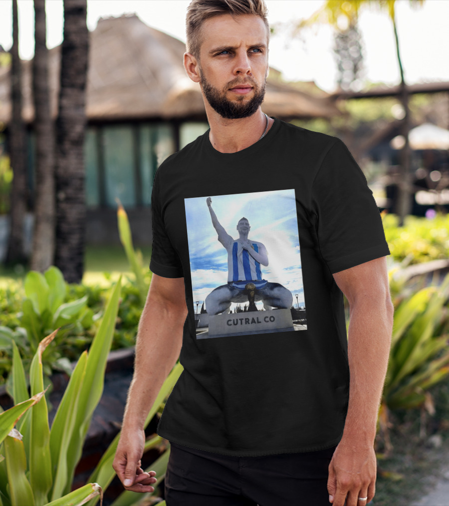 Messi Argentina Sculpture Cutral Co Legendary Statue Victory Celebration T-Shirt
