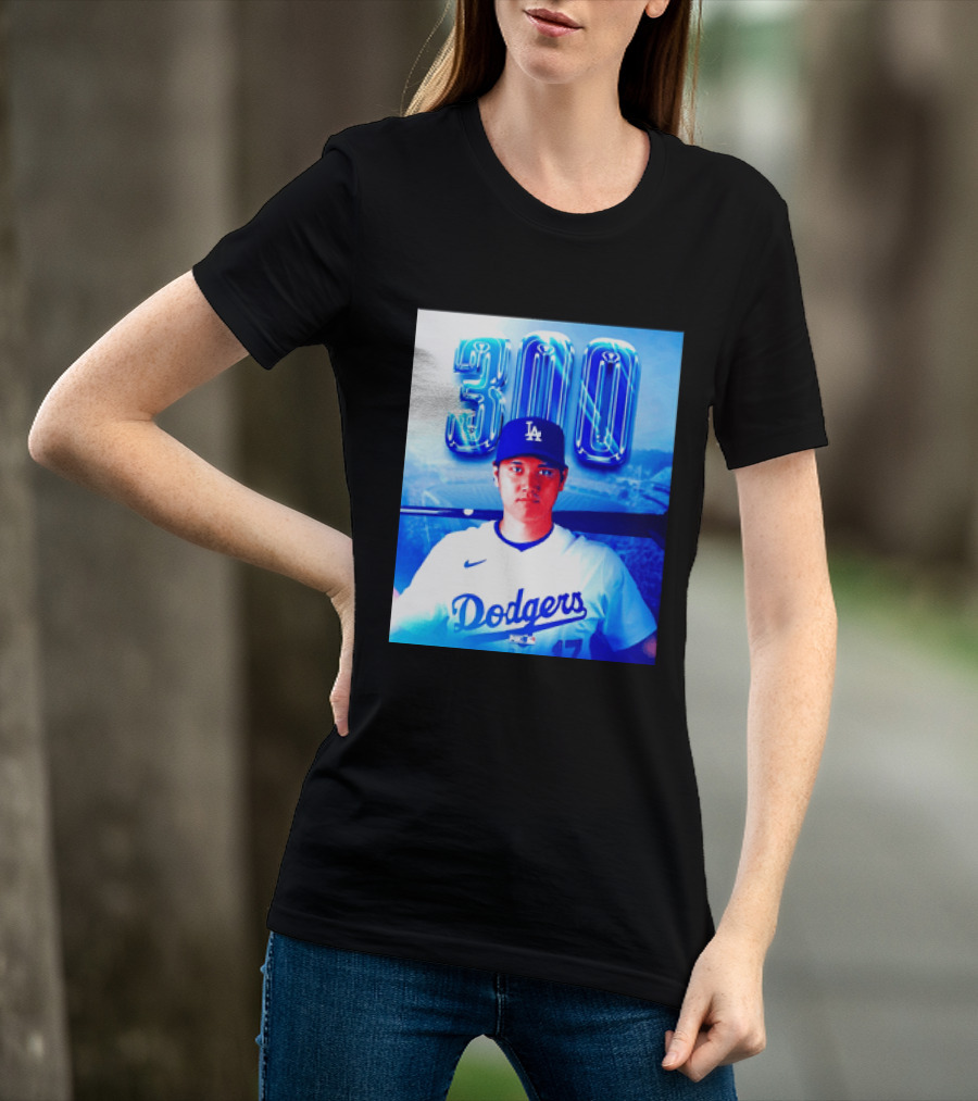 Shohei Ohtani 300 Home Runs Milestone Los Angeles Dodgers T-Shirt