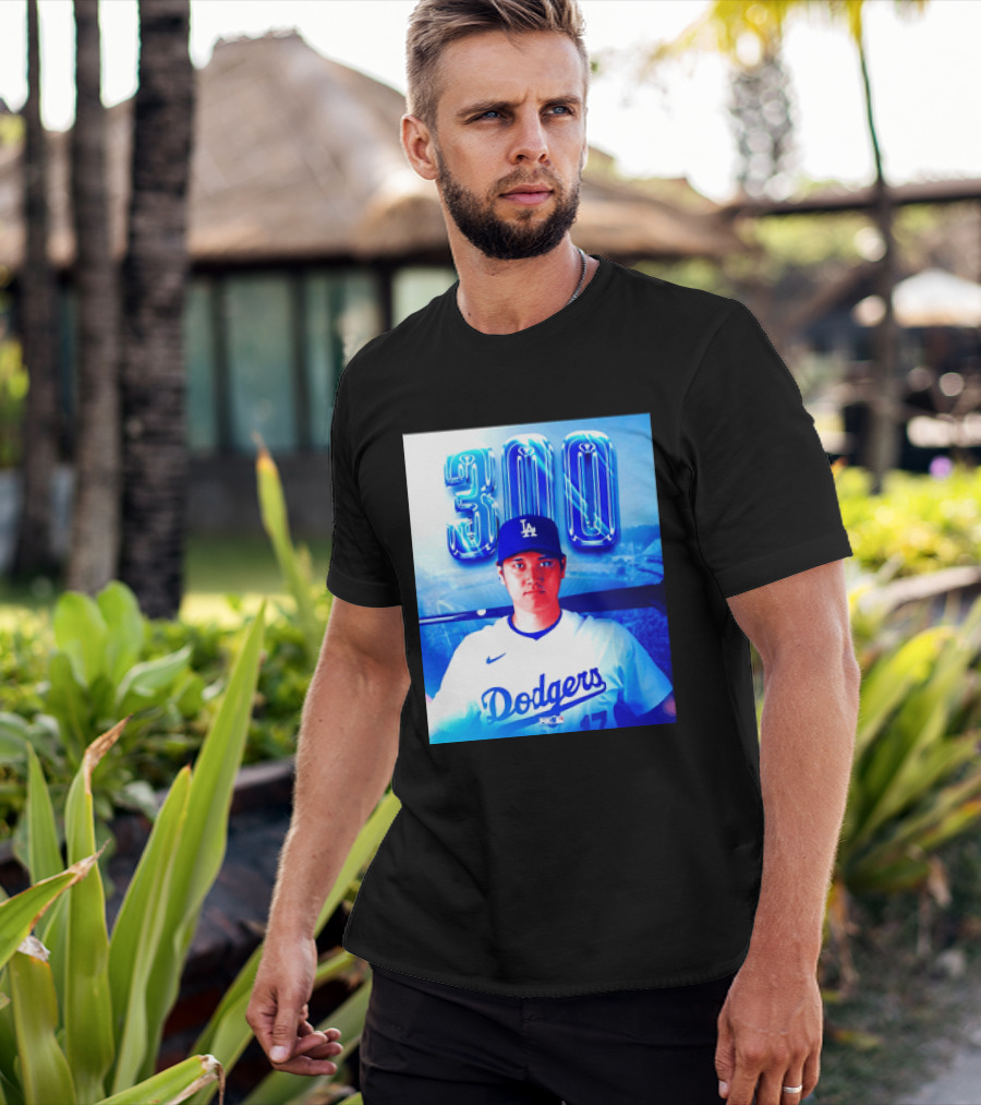 Shohei Ohtani 300 Home Runs Milestone Los Angeles Dodgers T-Shirt
