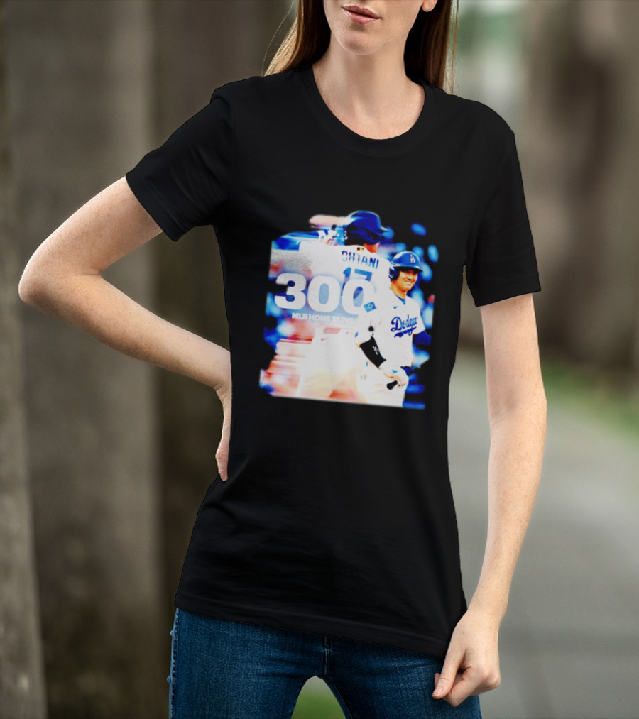 Shohei Ohtani 300 MLB Home Runs Los Angeles Dodgers Milestone Celebration T-Shirt