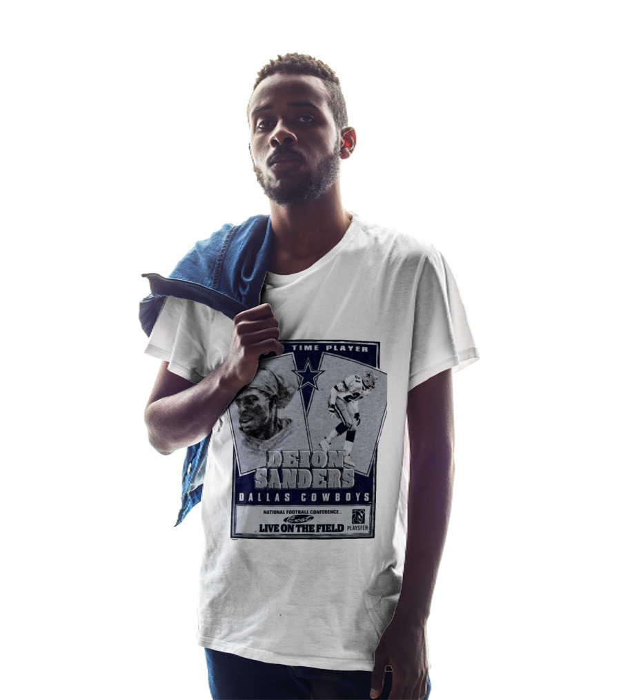 Prime Time Player Deion Sanders Dallas Cowboys Live On The Field T-Shirt