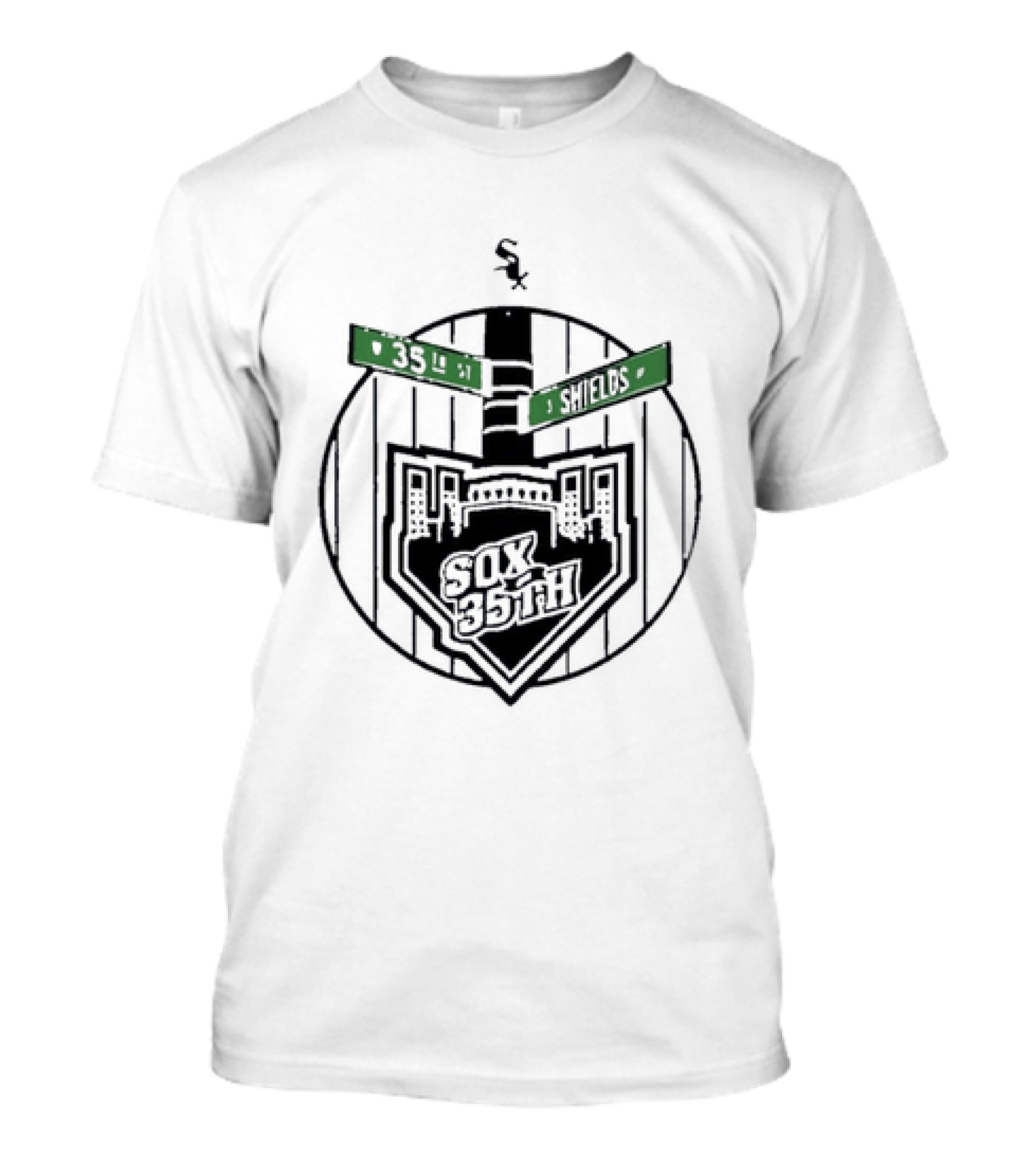 Chicago White Sox 35th Street Shield Iconic Baseball Team T-Shirt