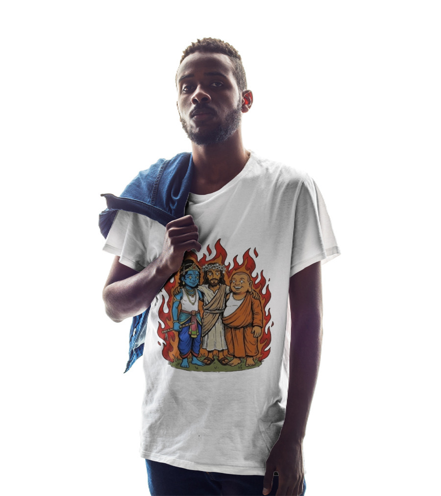 You Cannot Treat People Like Garbage Krishna Jesus Buddha Friendship T-Shirt