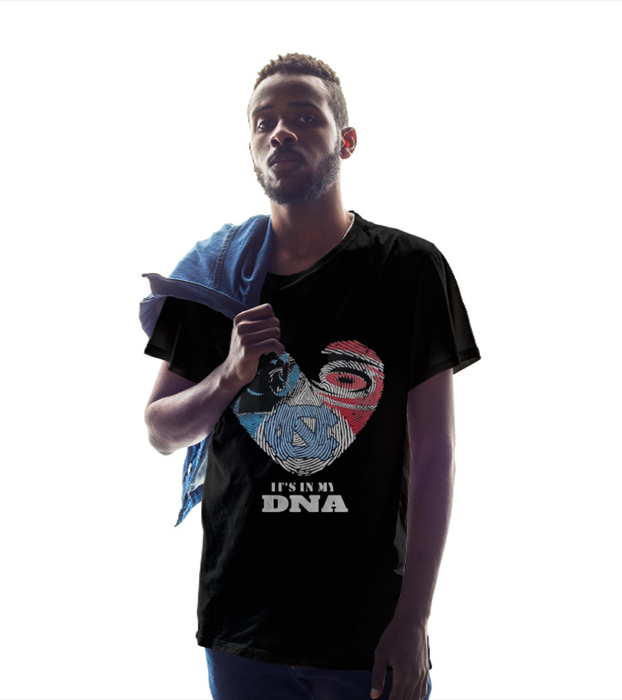 Carolina Panthers UNC Tar Heels Heart It's In My DNA T-Shirt