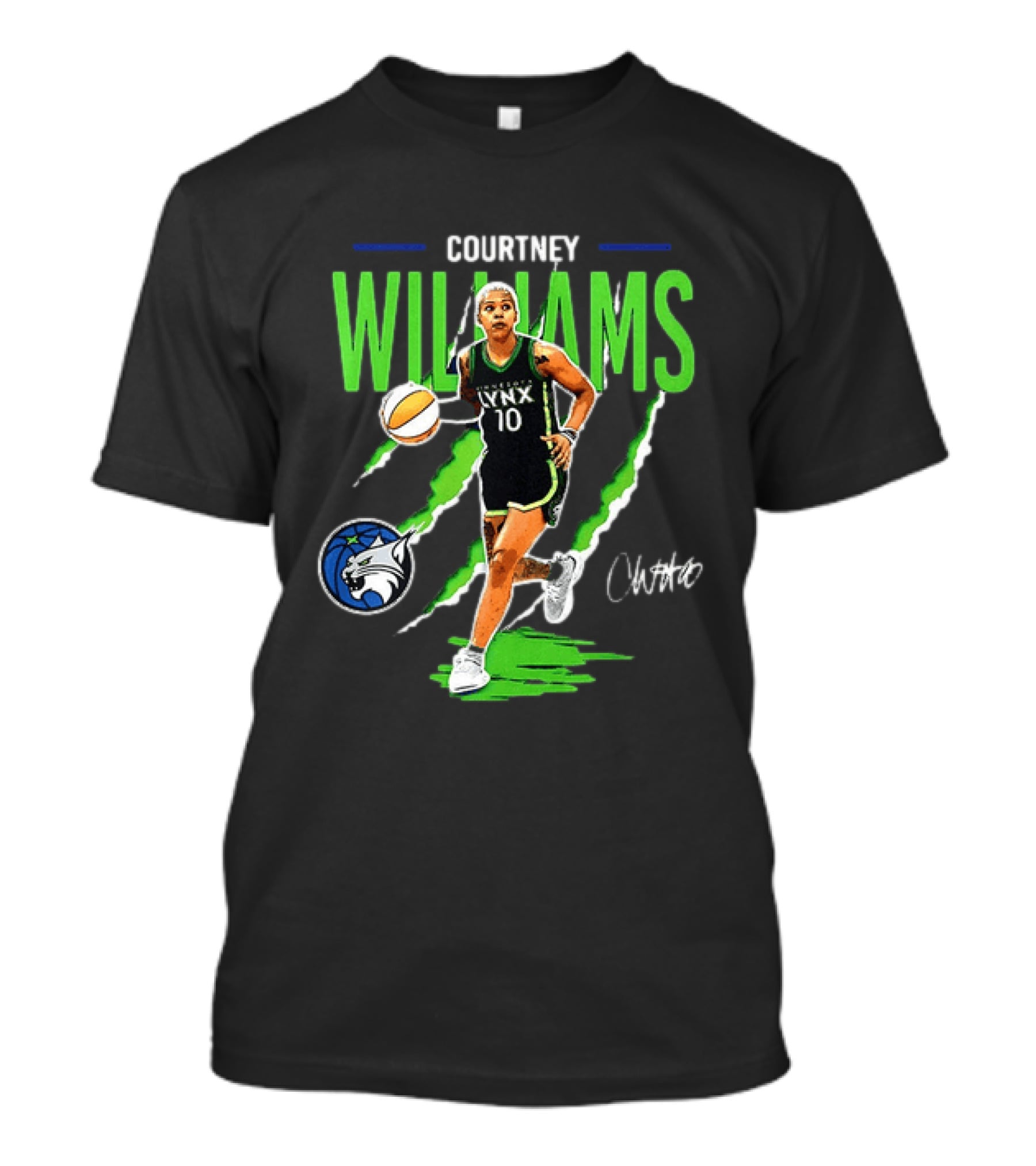 Courtney Williams Minnesota Lynx WNBA Basketball Player Number 10 Iconic Team T-Shirt