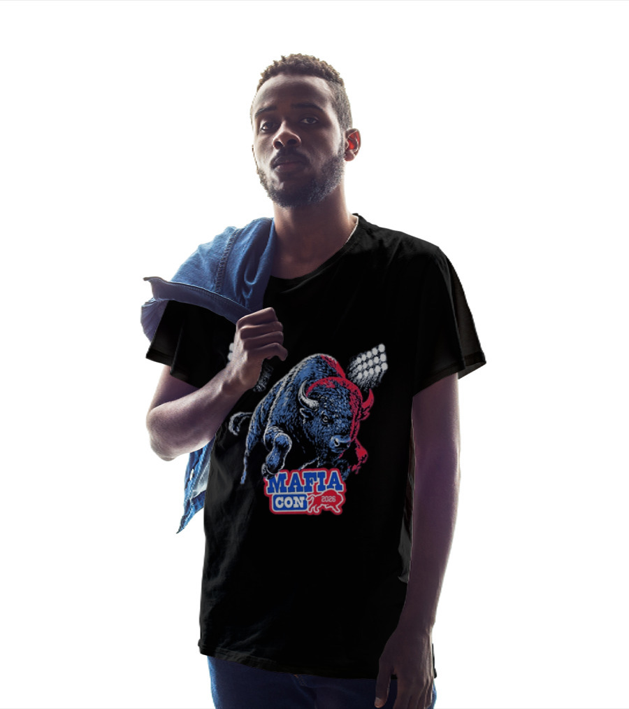Mafia Con 2026 Buffalo Bills Bison Stadium Lights T-Shirt