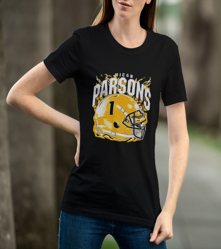 Micah Parsons No 1 Football Helmet Explosion T-Shirt