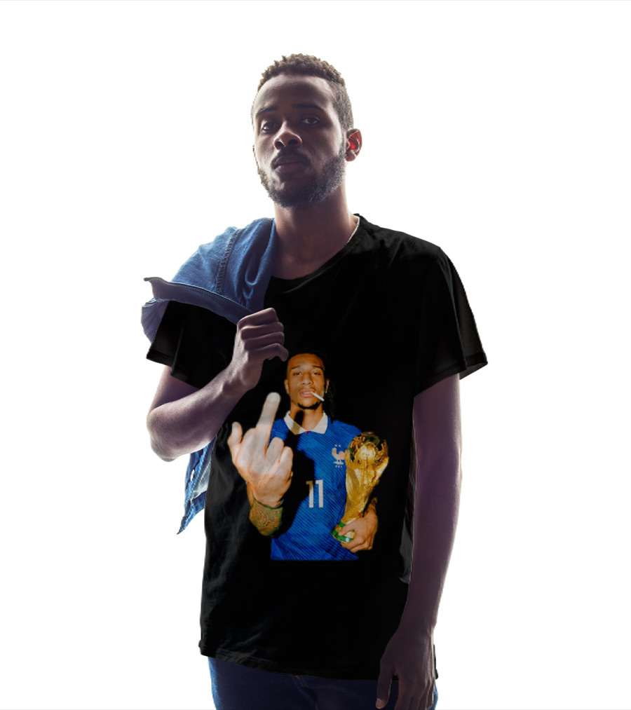 France National Team Number 11 Middle Finger Trophy Gesture T-Shirt