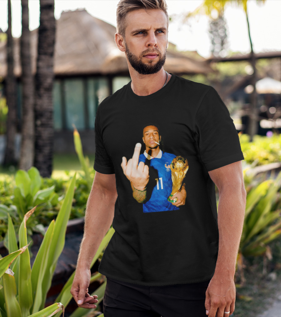 France National Team Number 11 Middle Finger Trophy Gesture T-Shirt