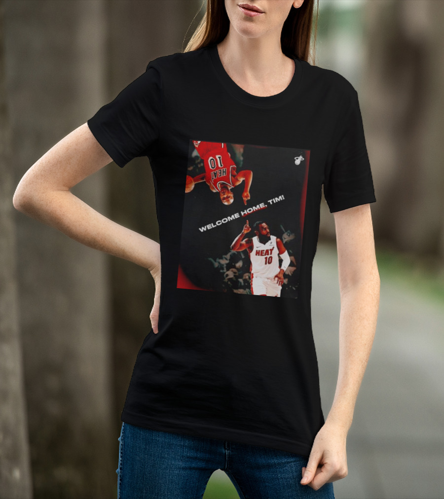 Tim Hardaway Miami Heat Welcome Home Timi 10 Basketball Legend T-Shirt