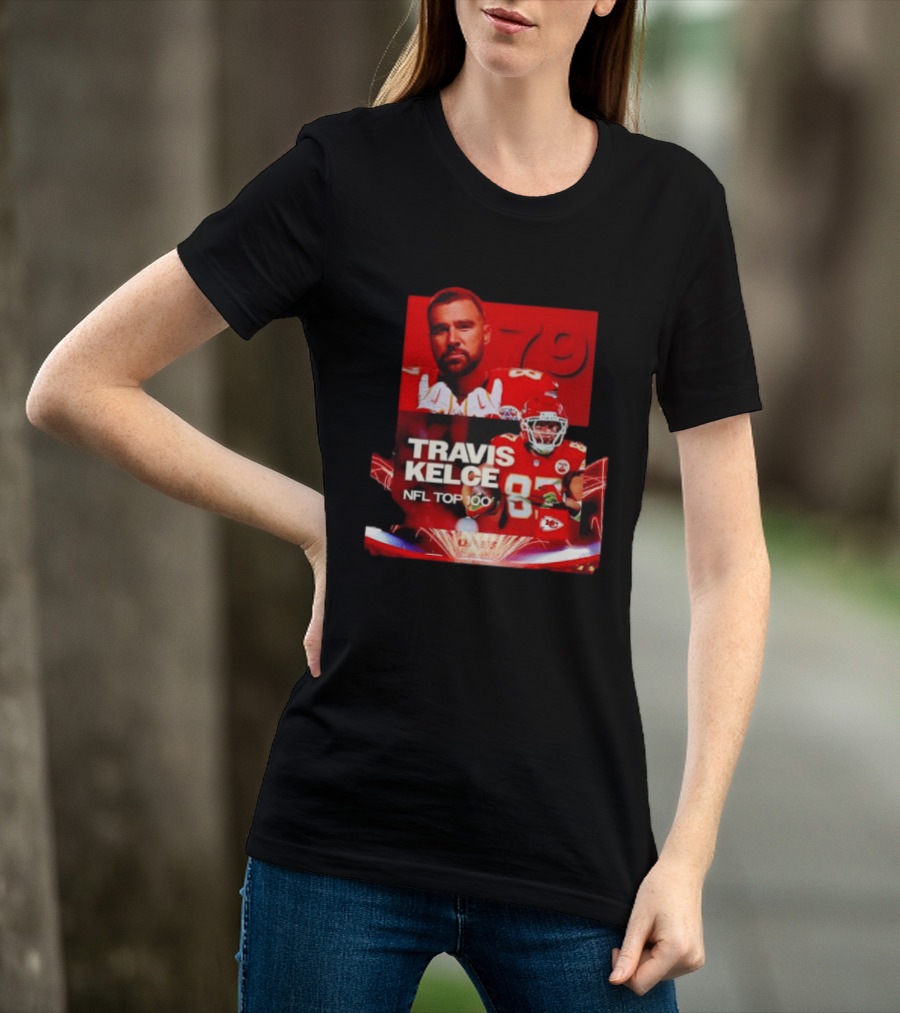 Travis Kelce Kansas City Chiefs NFL Top 100 87 T-Shirt