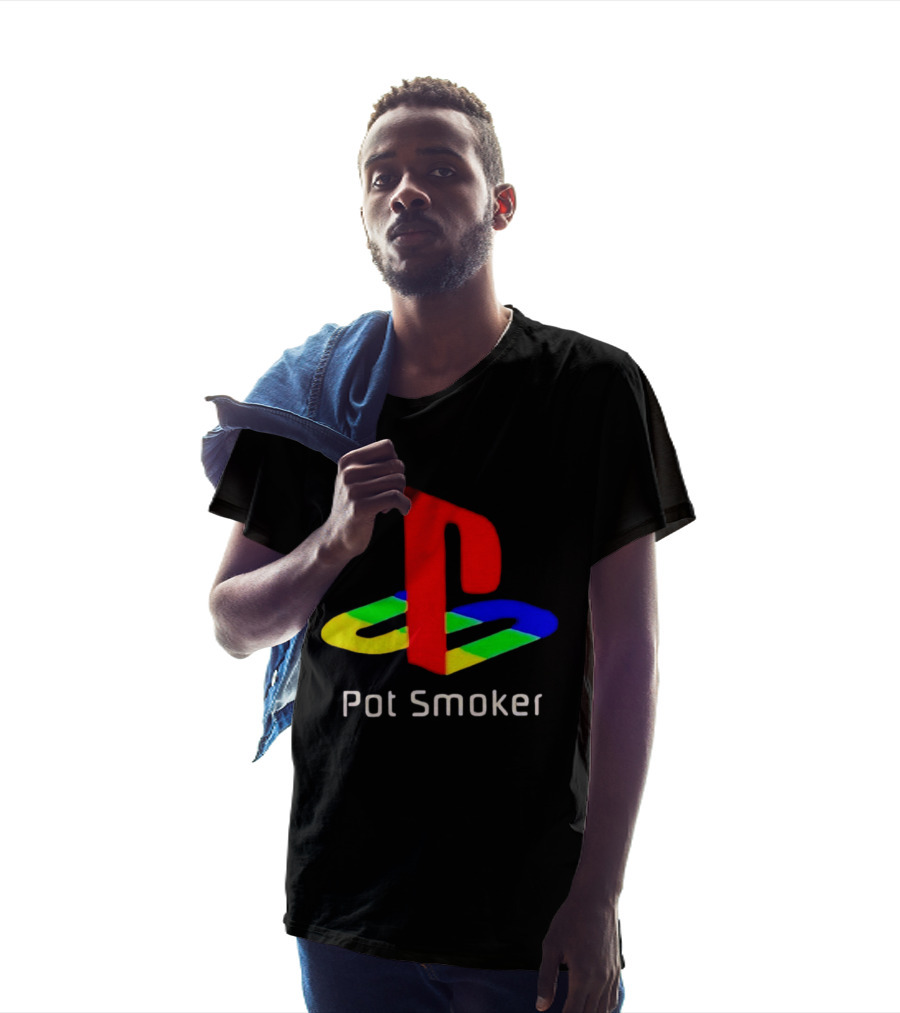 PlayStation Pot Smoker Iconic Colorful Gaming T-Shirt