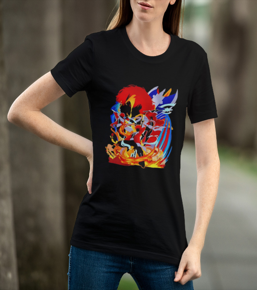 Stark Frieren Beyond Journey's End Anime Dynamic Colorful Scene T-Shirt