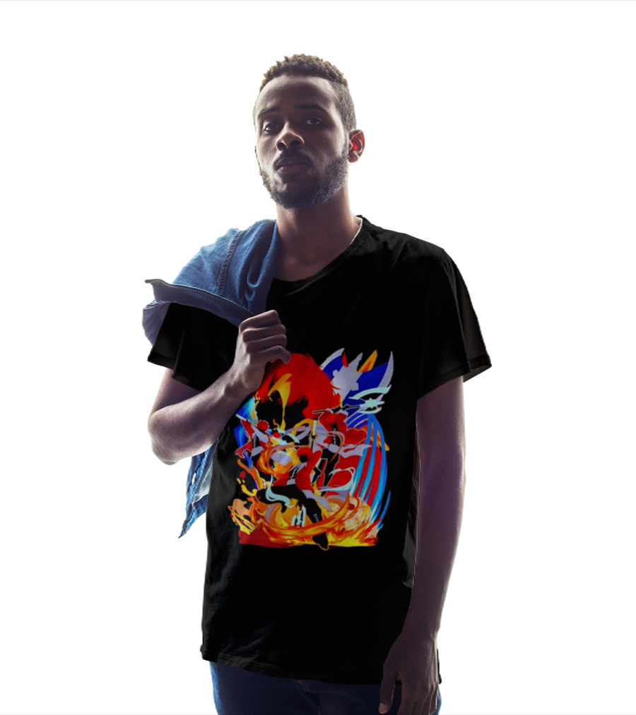 Stark Frieren Beyond Journey's End Anime Dynamic Colorful Scene T-Shirt