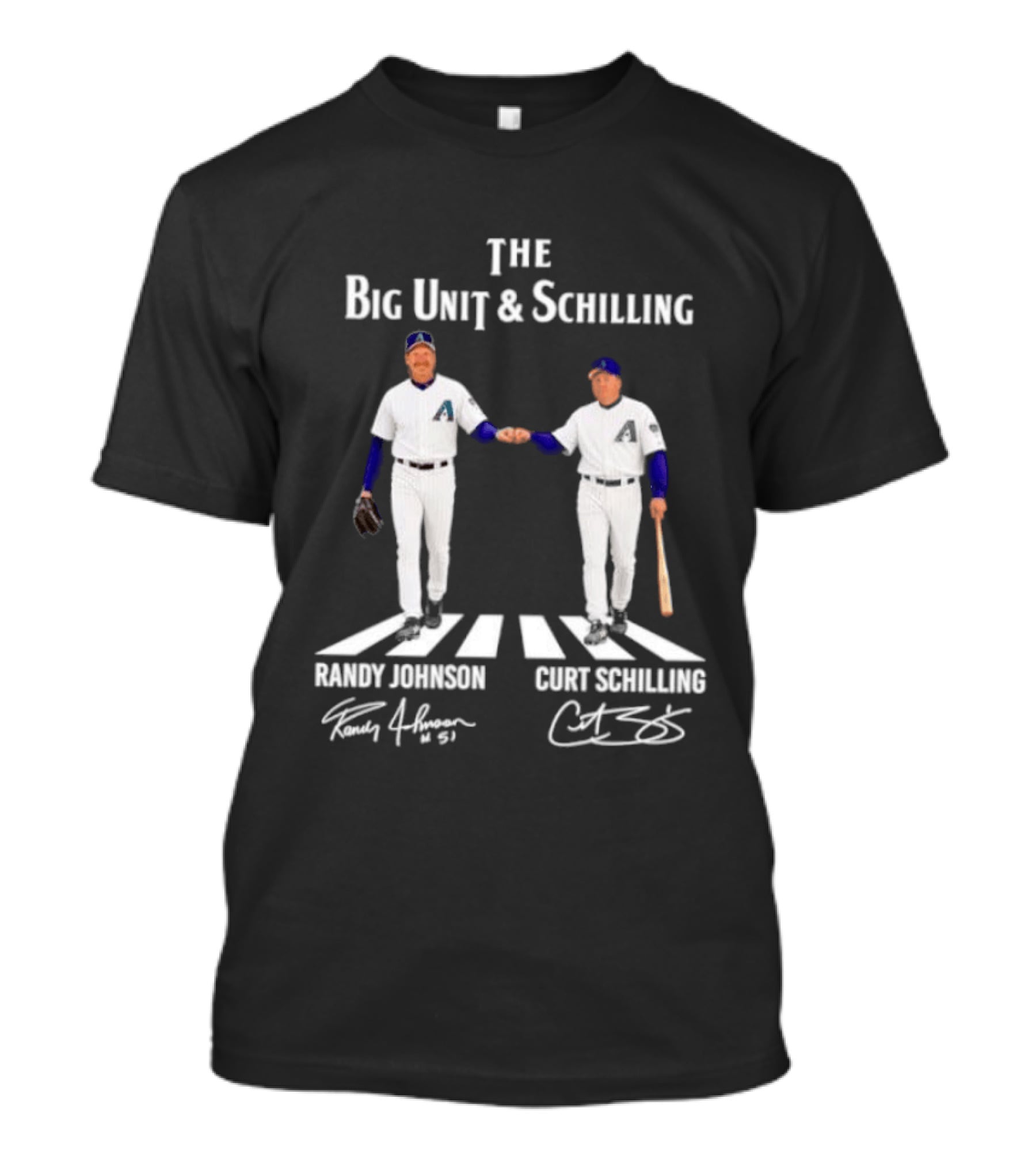 The Big Unit And Schilling Arizona Diamondbacks Randy Johnson Curt Schilling Abbey Road T-Shirt