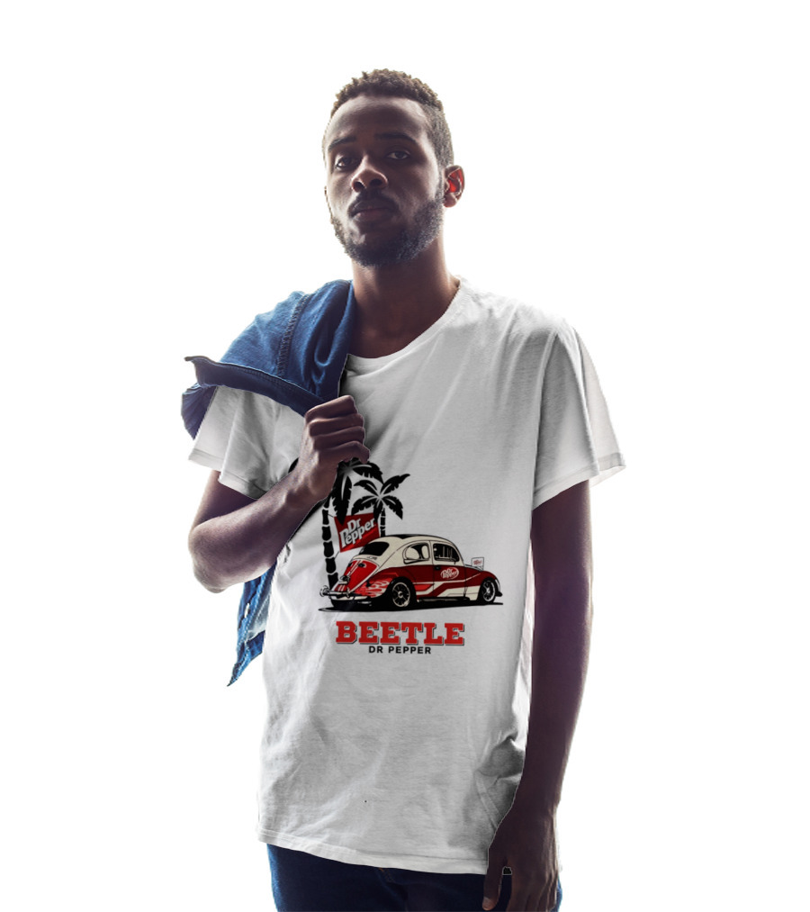 Beetle Dr Pepper Volkswagen Car With Palm Tree T-Shirt