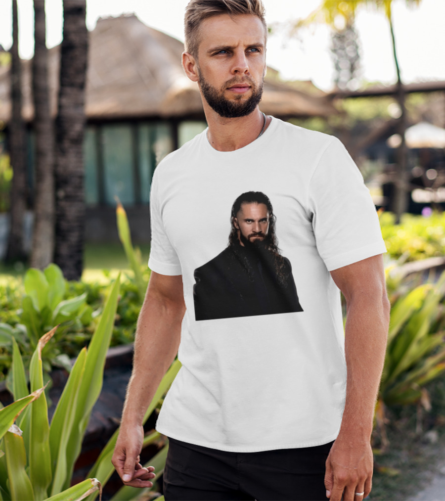Seth Rollins Has A New Render Intense Gaze And Long Hair T-Shirt